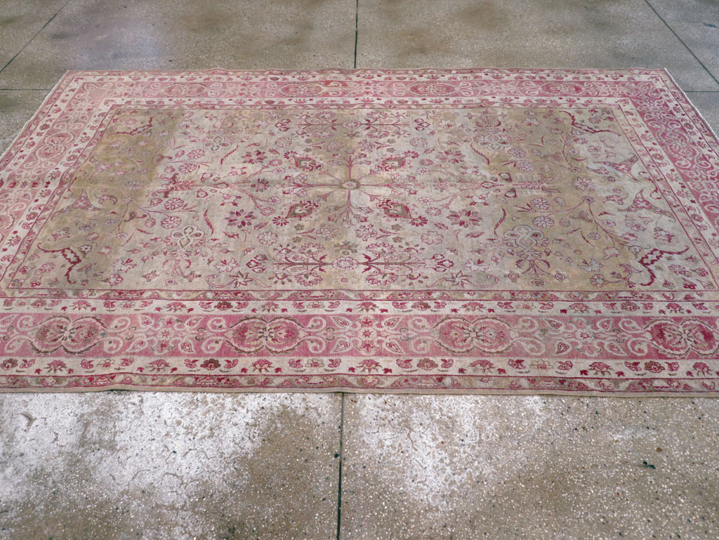 Antique Persian Lavar Kerman Carpet, No.10636 - Staging