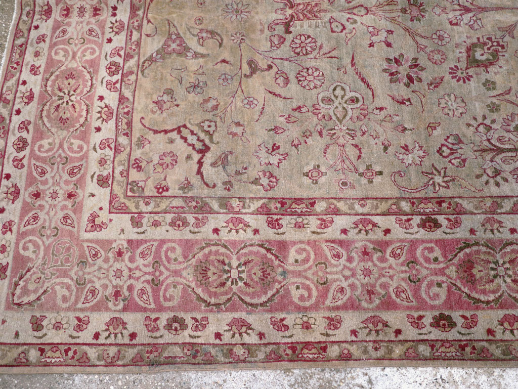Antique Persian Lavar Kerman Carpet, No.10636 - Staging