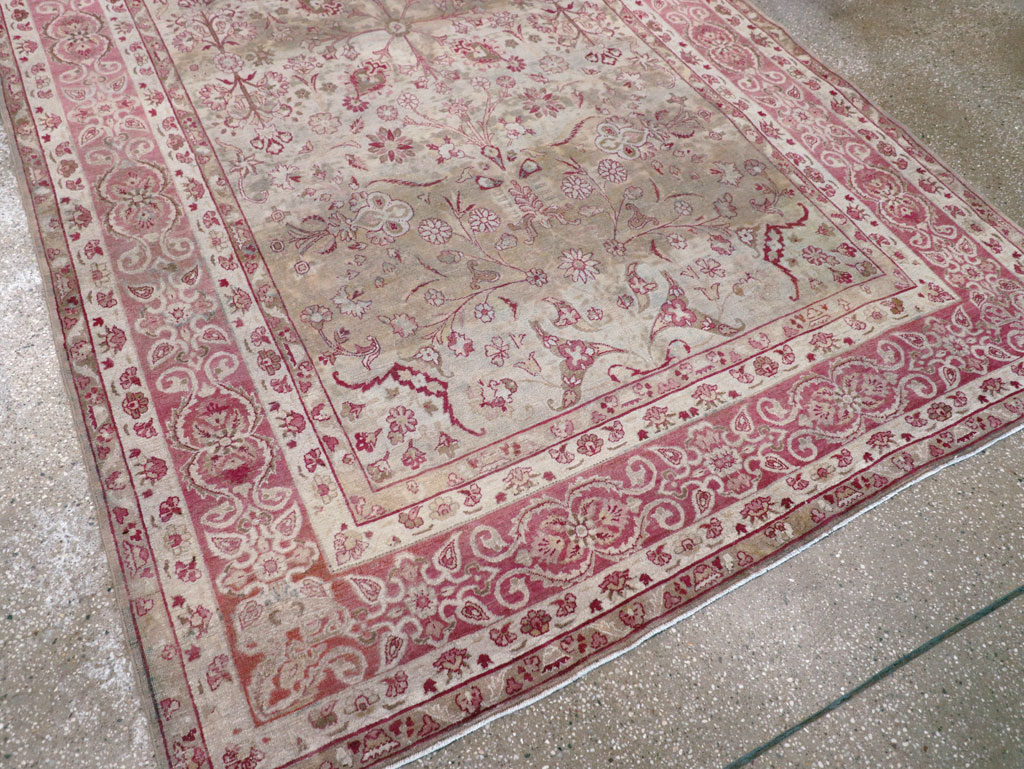 Antique Persian Lavar Kerman Carpet, No.10636 - Staging