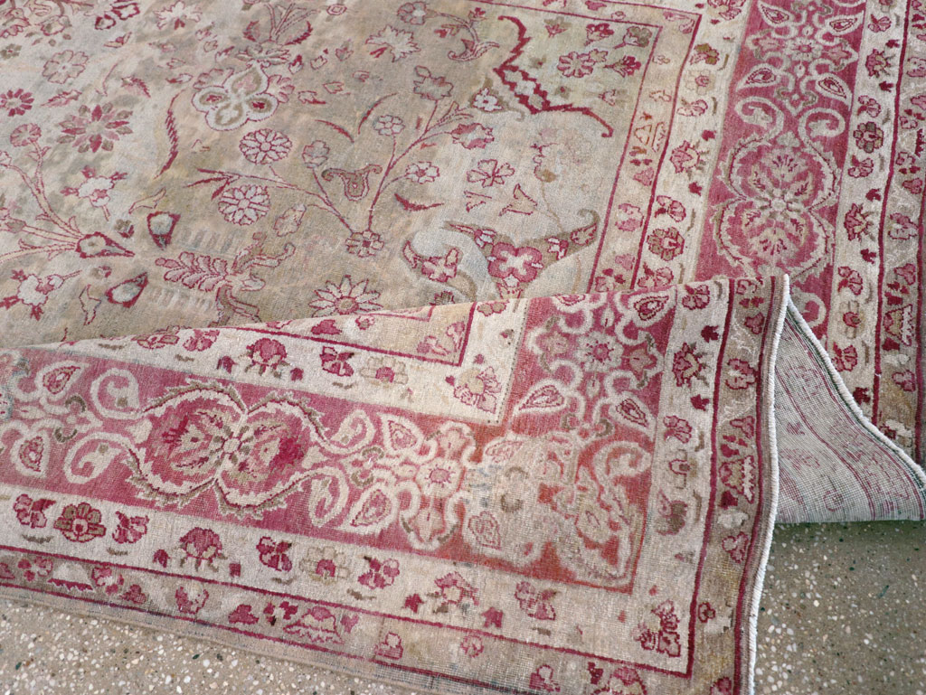 Antique Persian Lavar Kerman Carpet, No.10636 - Staging