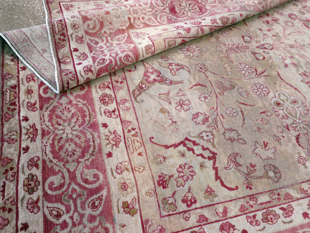 Antique Persian Lavar Kerman Carpet, No.10636 - Staging