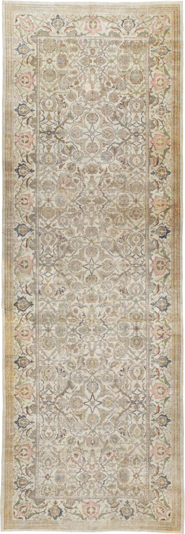 Antique Indian Amritsar Long and Narrow Carpet, No.10643 - Staging
