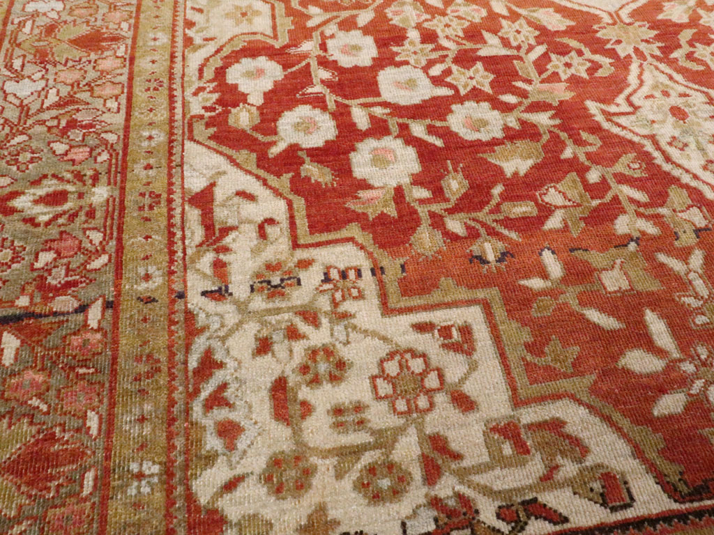 Antique Sarouk Fereghan Rug, No.10667 - Staging