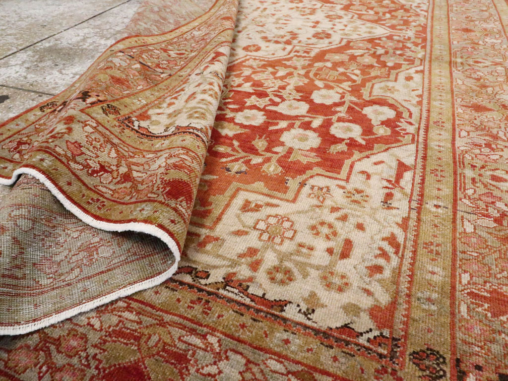 Antique Sarouk Fereghan Rug, No.10667 - Staging