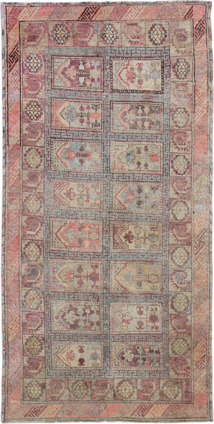 Antique East Turkestan Khotan Gallery Carpet, No.10772 - Staging