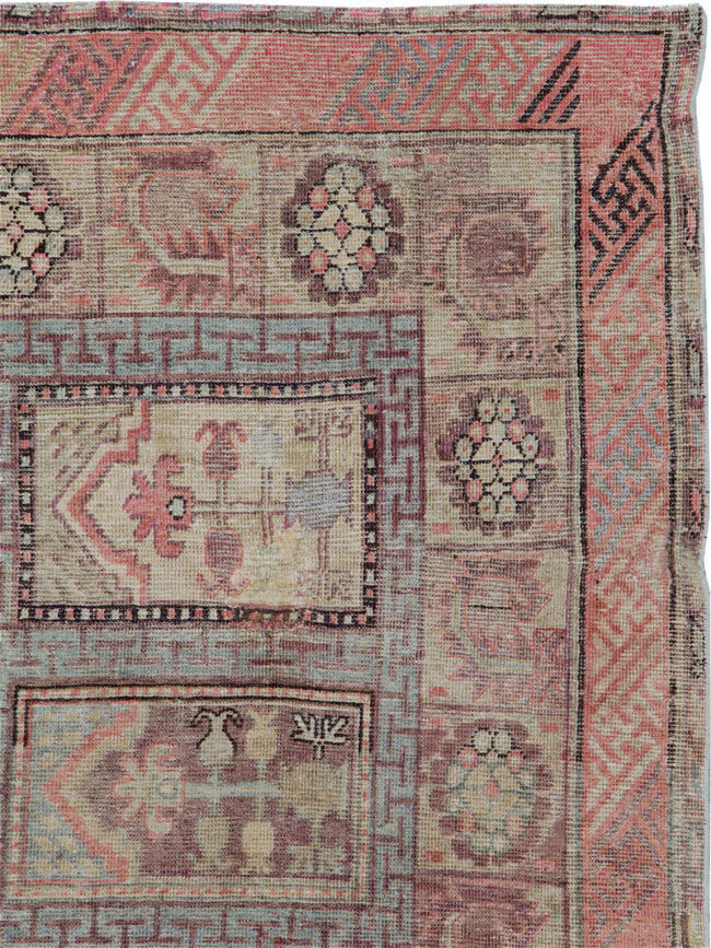 Antique East Turkestan Khotan Gallery Carpet, No.10772 - Staging