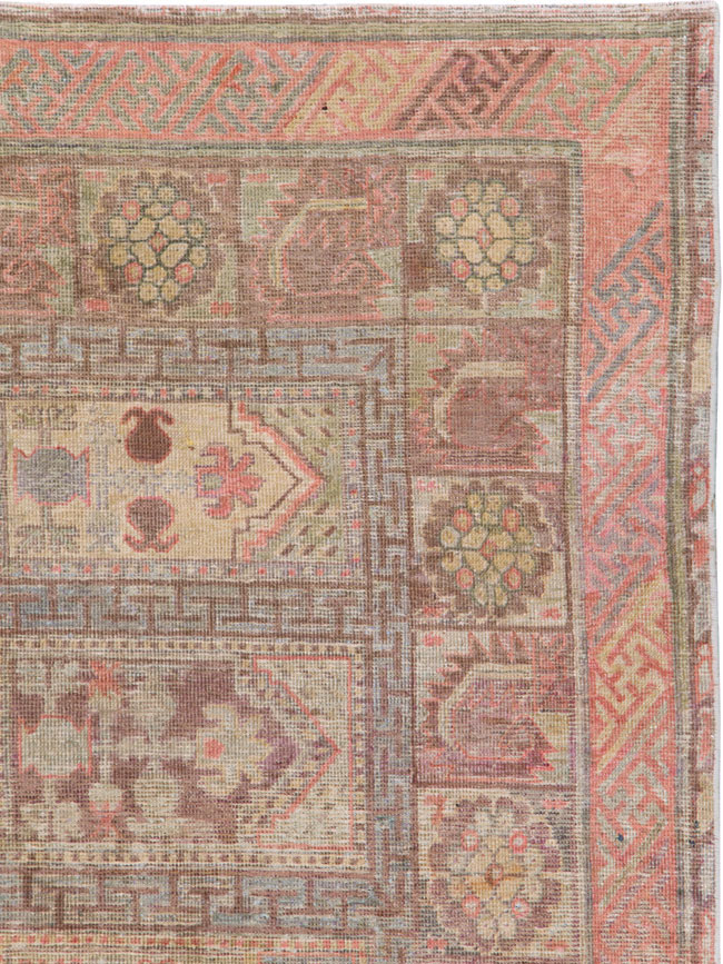 Antique East Turkestan Khotan Gallery Carpet, No.10772 - Staging