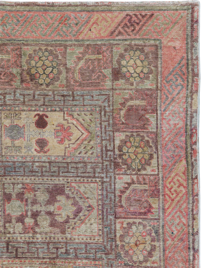 Antique East Turkestan Khotan Gallery Carpet, No.10772 - Staging