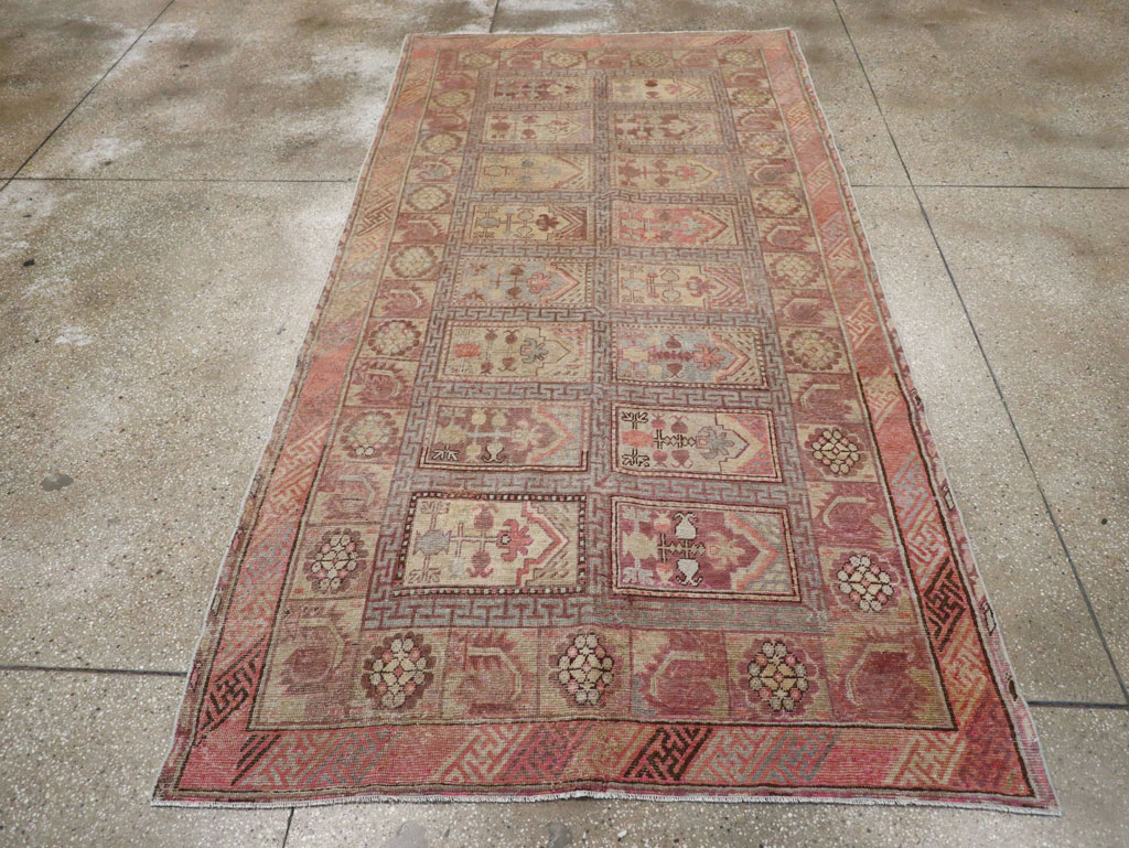 Antique East Turkestan Khotan Gallery Carpet, No.10772 - Staging