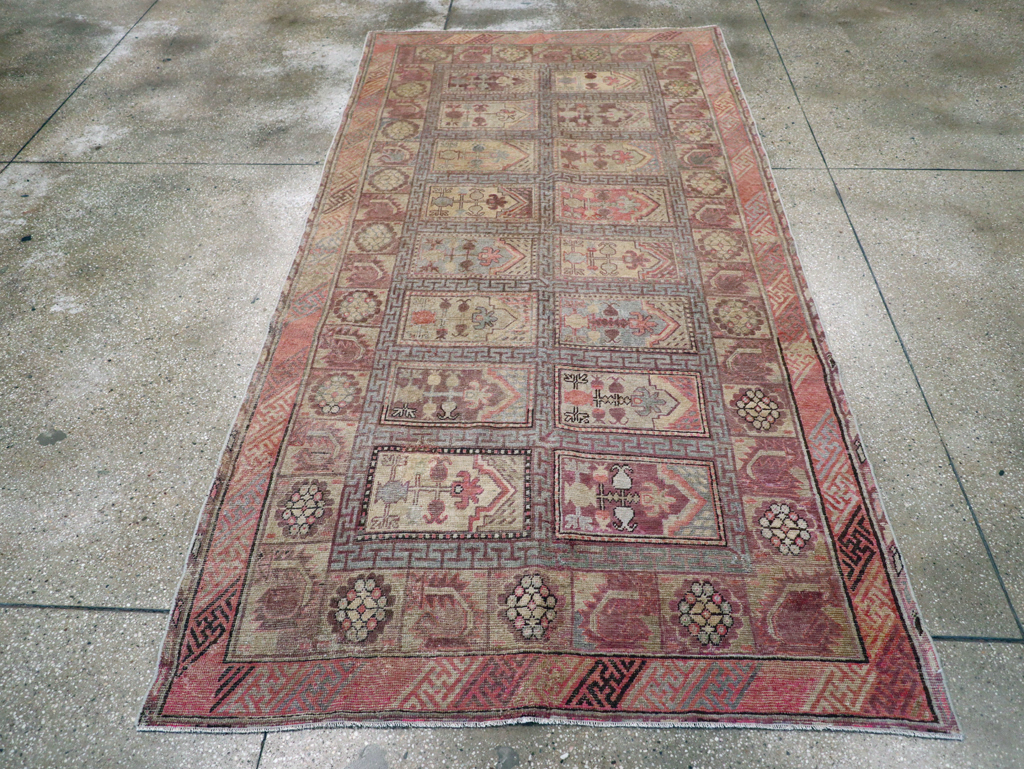 Antique East Turkestan Khotan Gallery Carpet, No.10772 - Staging