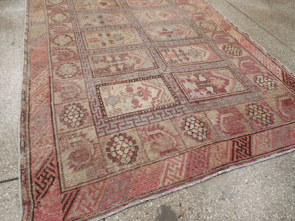Antique East Turkestan Khotan Gallery Carpet, No.10772 - Staging