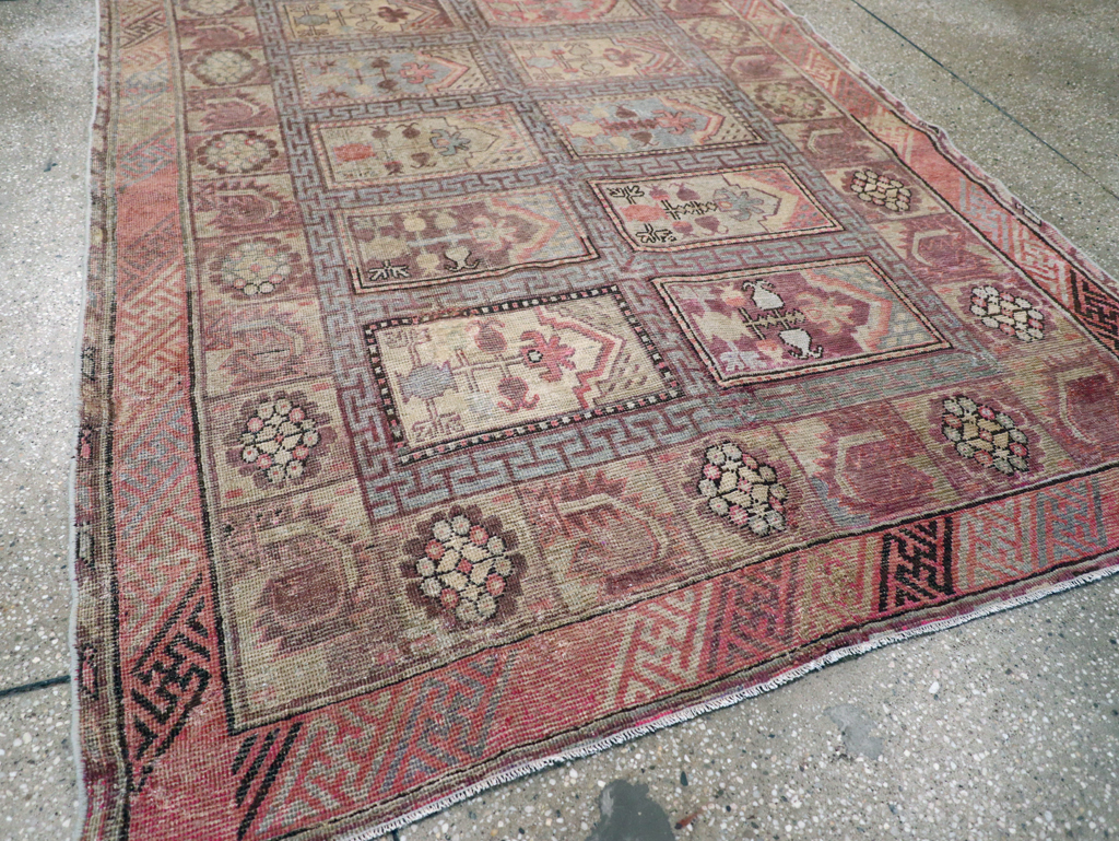 Antique East Turkestan Khotan Gallery Carpet, No.10772 - Staging