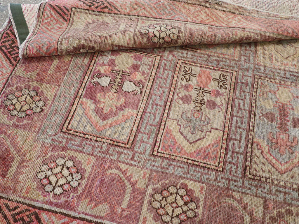 Antique East Turkestan Khotan Gallery Carpet, No.10772 - Staging