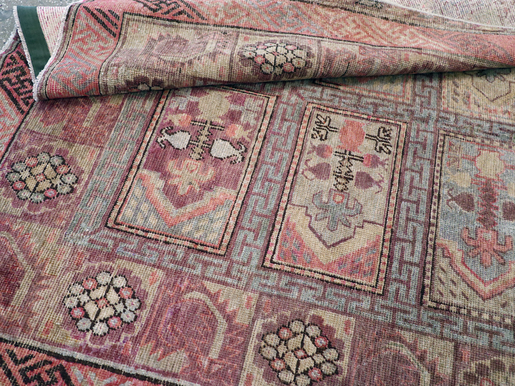 Antique East Turkestan Khotan Gallery Carpet, No.10772 - Staging