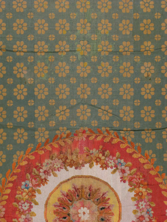 Antique English Needlepoint Carpet, No.10787 - Staging