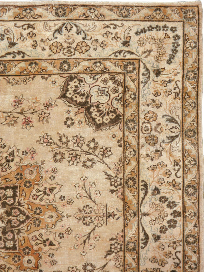 Antique Persian Tabriz Square Carpet, No.10795 - Staging