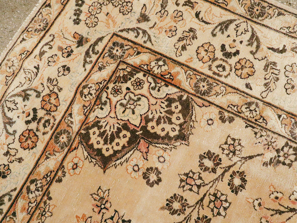 Antique Persian Tabriz Square Carpet, No.10795 - Staging