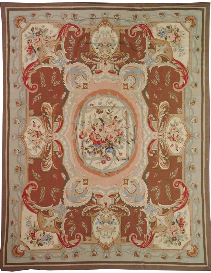 Modern English Needlepoint Small Room Size Carpet, No.10799 - Staging