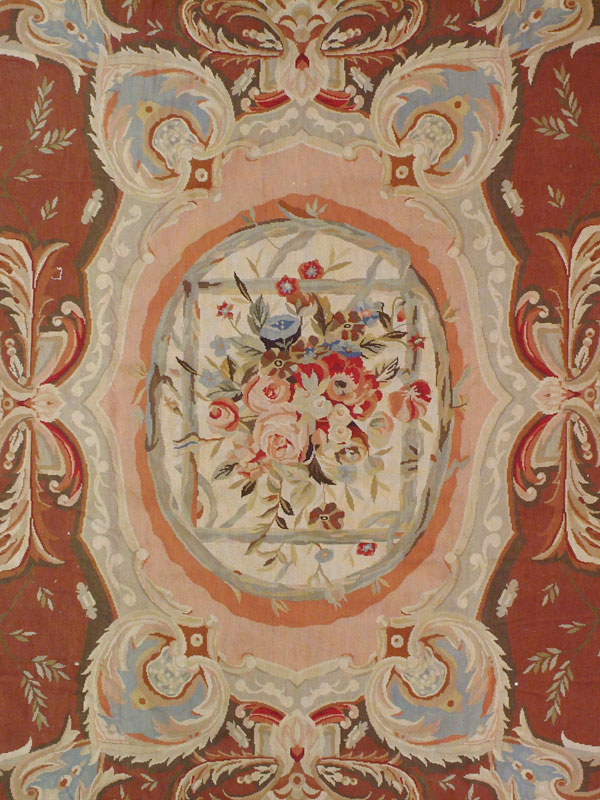 Modern English Needlepoint Small Room Size Carpet, No.10799 - Staging