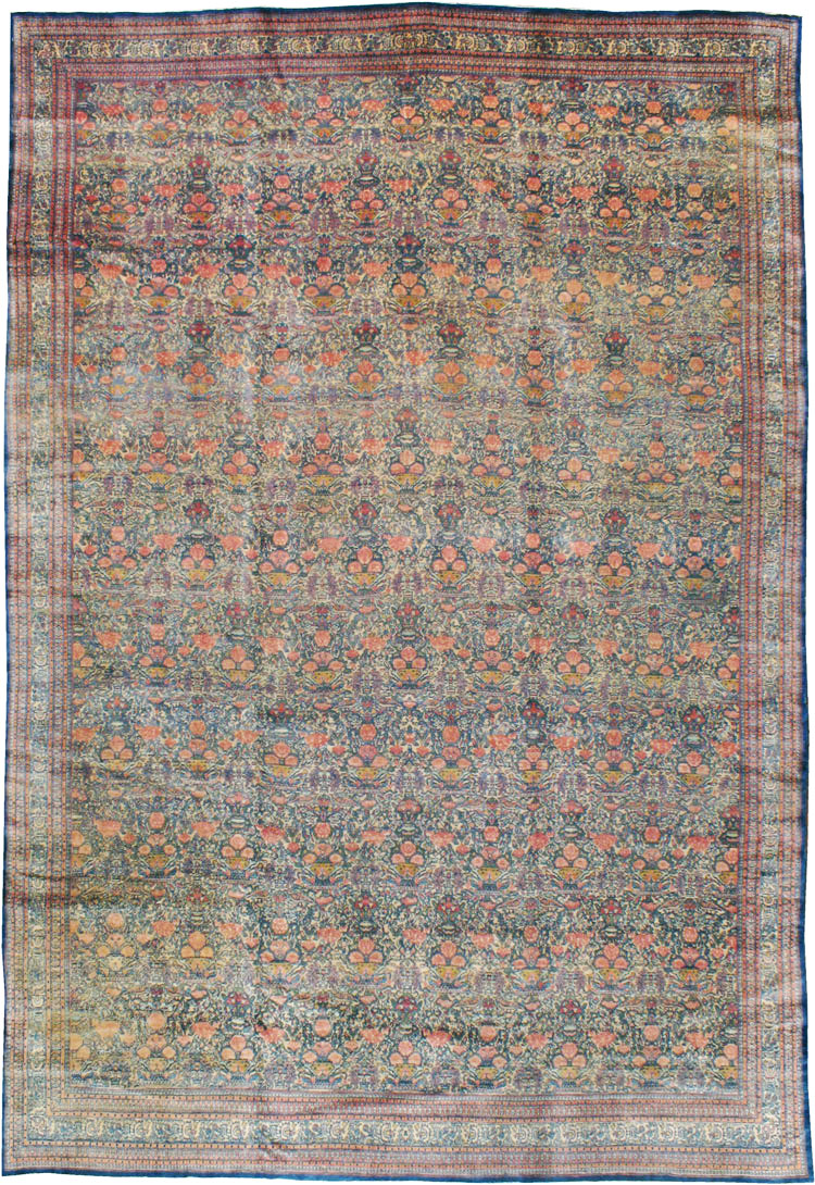 Antique Persian Tehran Carpet, No.10812 - Staging