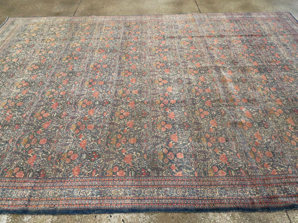 Antique Persian Tehran Carpet, No.10812 - Staging