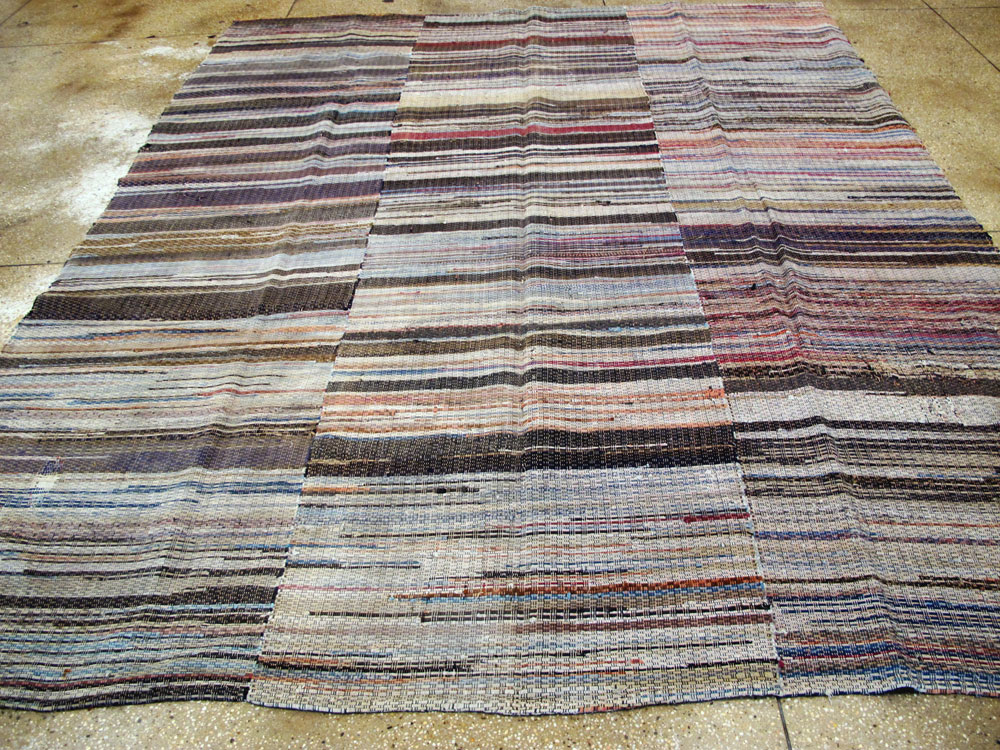 Vintage American Rag Rug, No.10817 - Staging