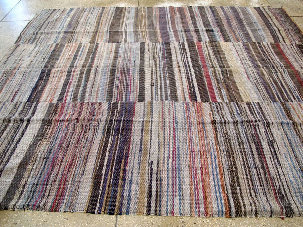 Vintage American Rag Rug, No.10817 - Staging