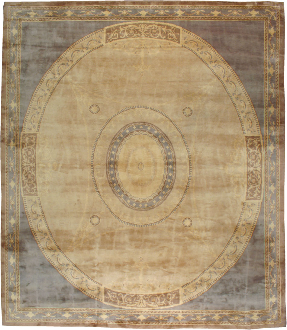 Antique European Savonnerie Carpet, No.10832 - Staging