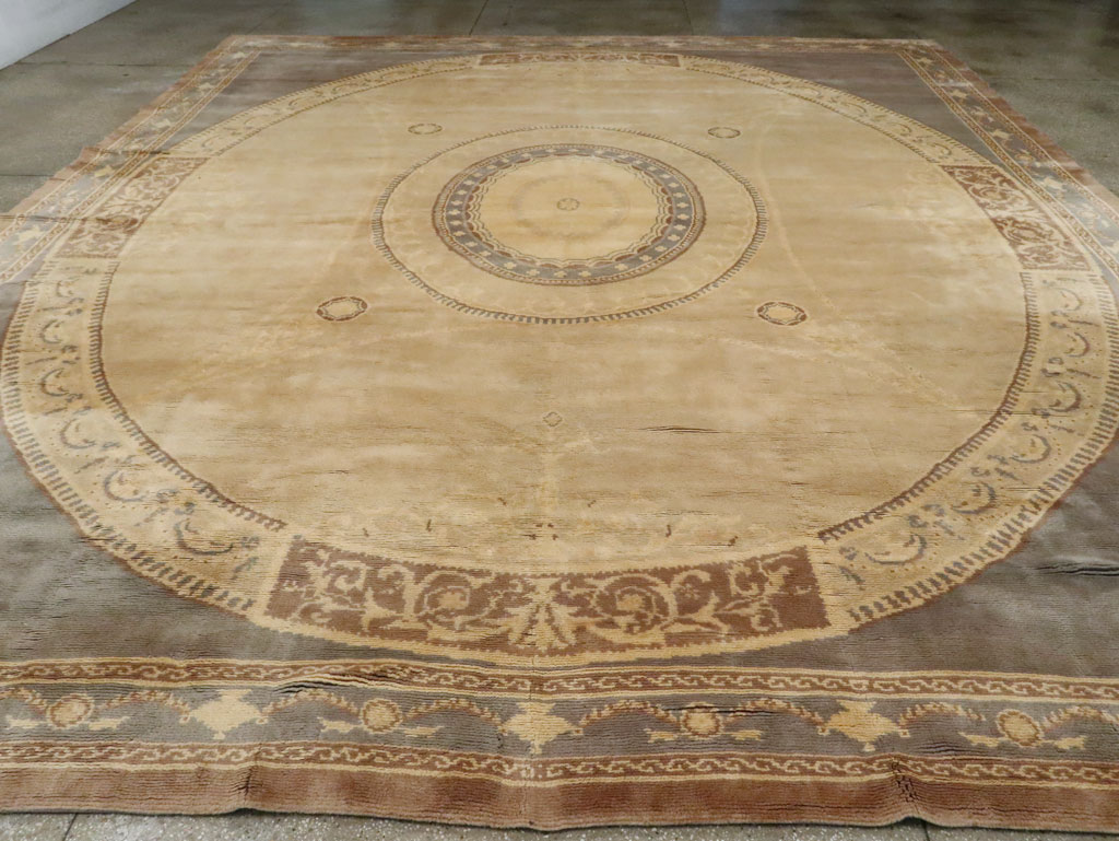Antique European Savonnerie Carpet, No.10832 - Staging