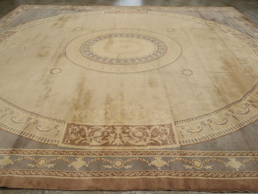 Antique European Savonnerie Carpet, No.10832 - Staging
