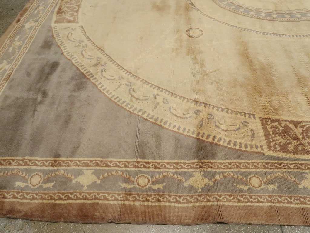 Antique European Savonnerie Carpet, No.10832 - Staging