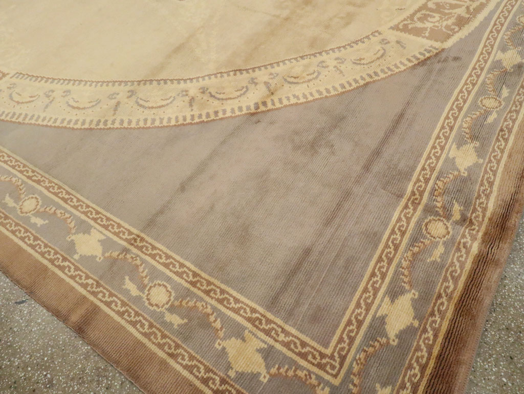 Antique European Savonnerie Carpet, No.10832 - Staging