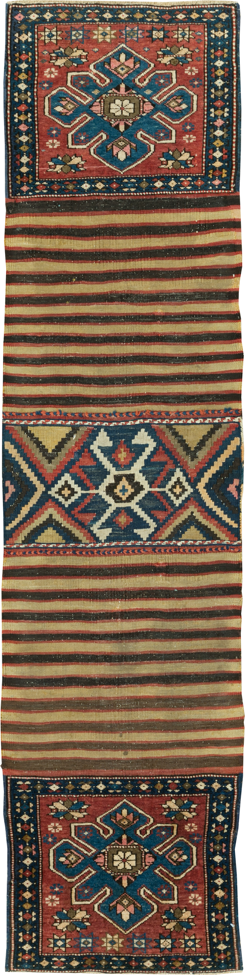 Antique Northwest Persian Bag Face Runner, No.10890 - Staging