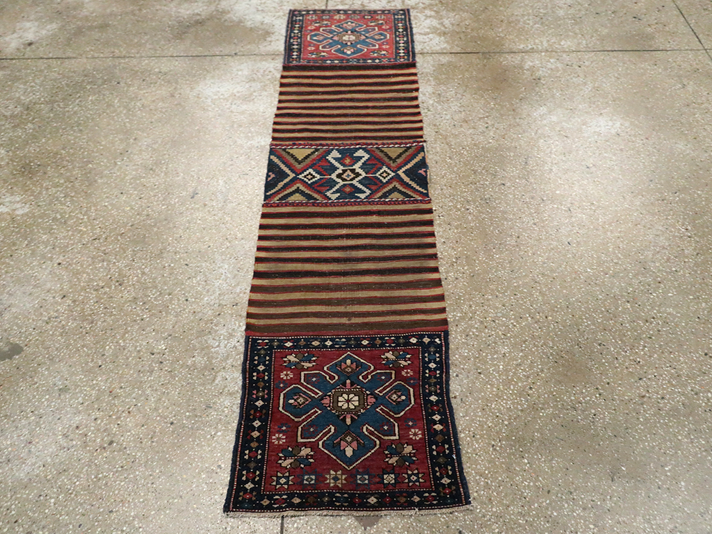 Antique Northwest Persian Bag Face Runner, No.10890 - Staging