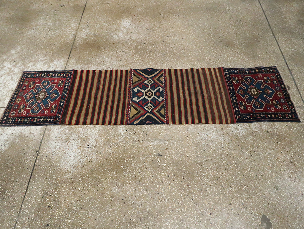 Antique Northwest Persian Bag Face Runner, No.10890 - Staging
