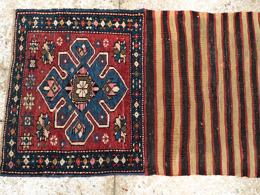 Antique Northwest Persian Bag Face Runner, No.10890 - Staging