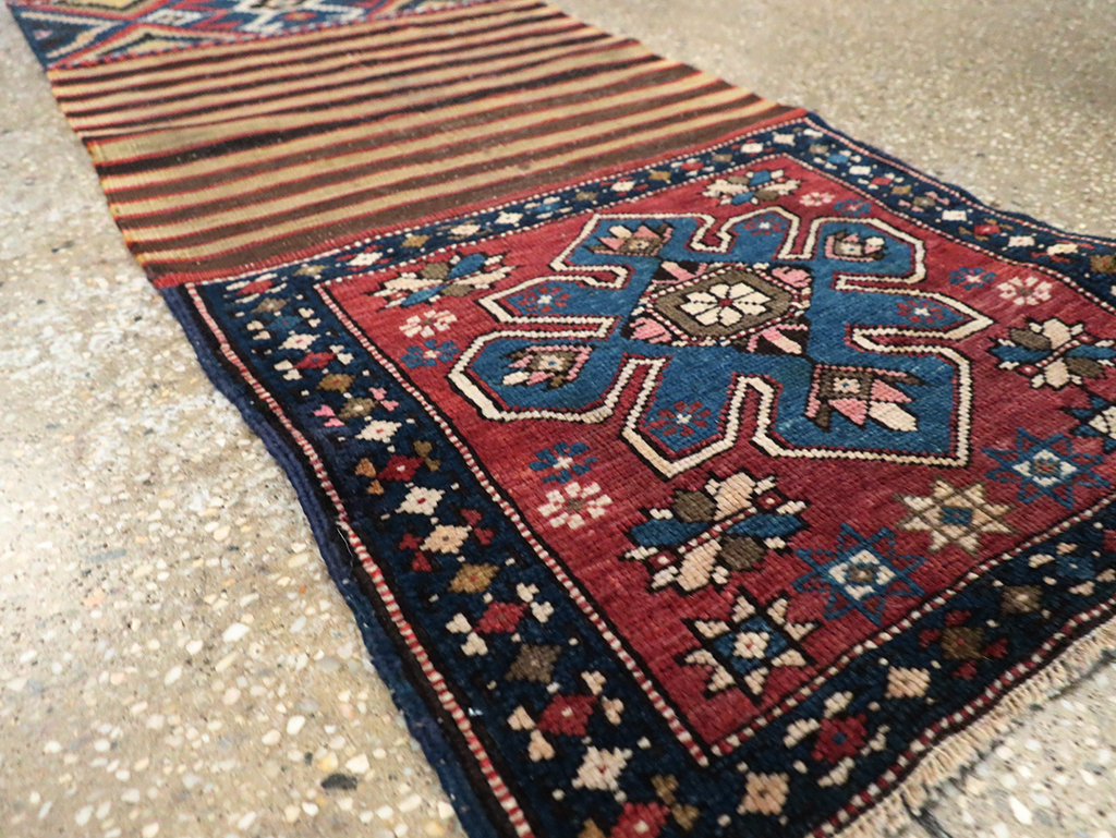 Antique Northwest Persian Bag Face Runner, No.10890 - Staging