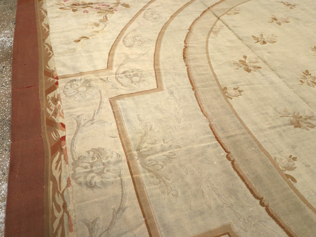 Antique French Aubusson Carpet, No.10892 - Staging