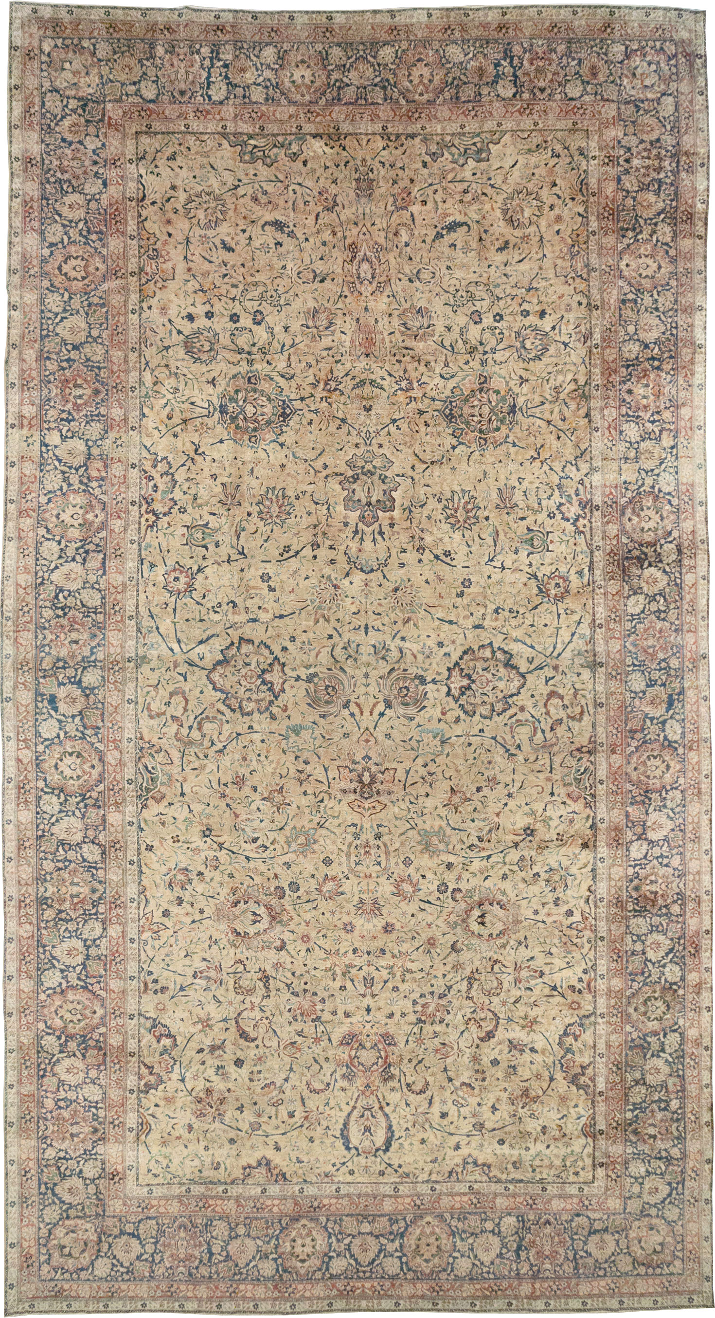 Antique Persian Lavar Kerman Oversize Carpet, No.11001 - Staging
