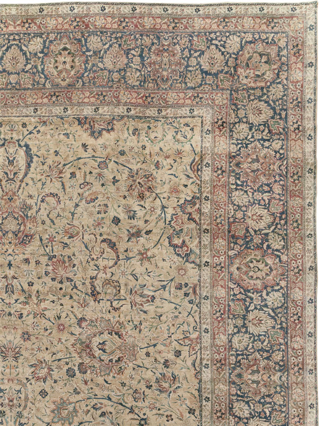 Antique Persian Lavar Kerman Oversize Carpet, No.11001 - Staging