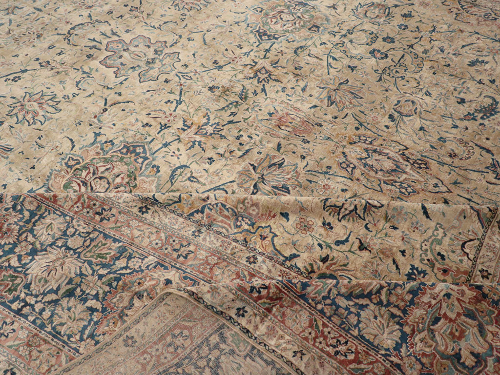 Antique Persian Lavar Kerman Oversize Carpet, No.11001 - Staging