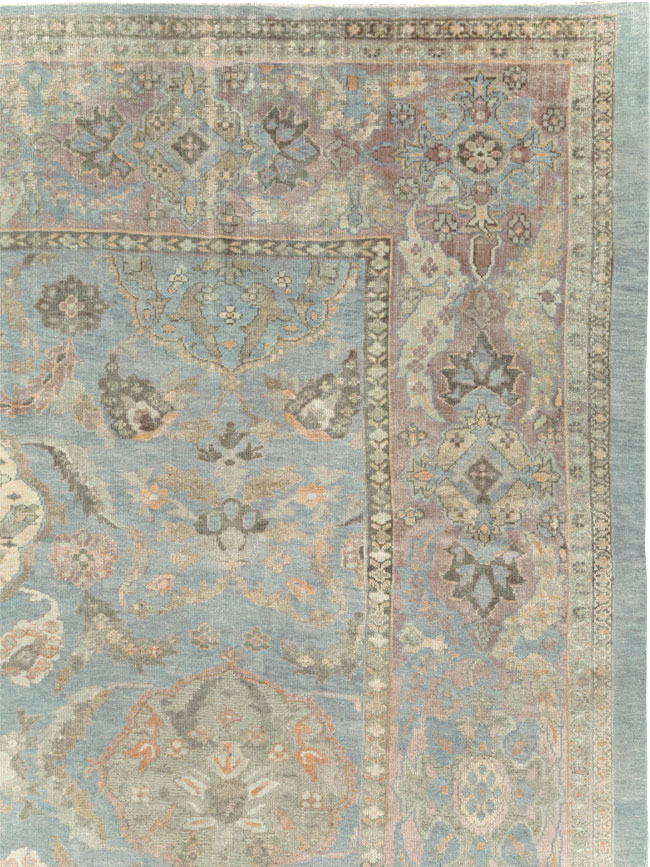 Antique Persian Sultanabad Square Room Size Carpet, No.11018 - Staging