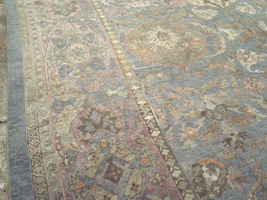 Antique Persian Sultanabad Square Room Size Carpet, No.11018 - Staging