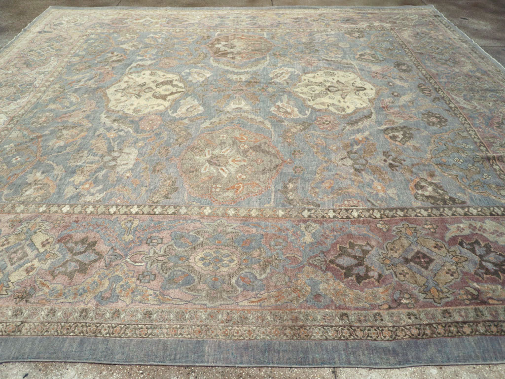 Antique Persian Sultanabad Square Room Size Carpet, No.11018 - Staging