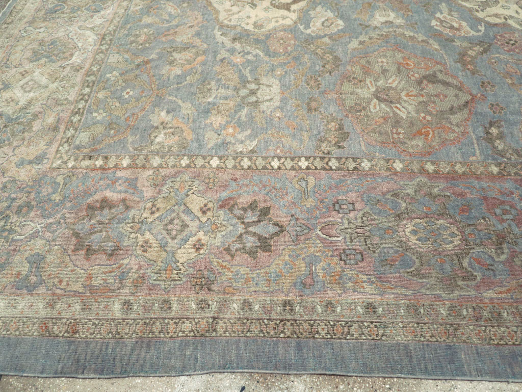 Antique Persian Sultanabad Square Room Size Carpet, No.11018 - Staging