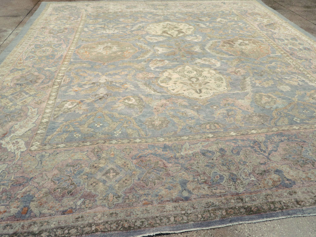 Antique Persian Sultanabad Square Room Size Carpet, No.11018 - Staging