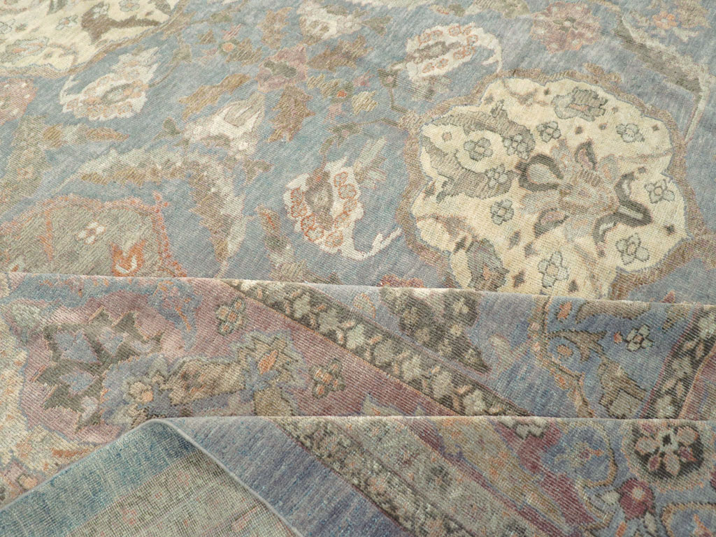 Antique Persian Sultanabad Square Room Size Carpet, No.11018 - Staging