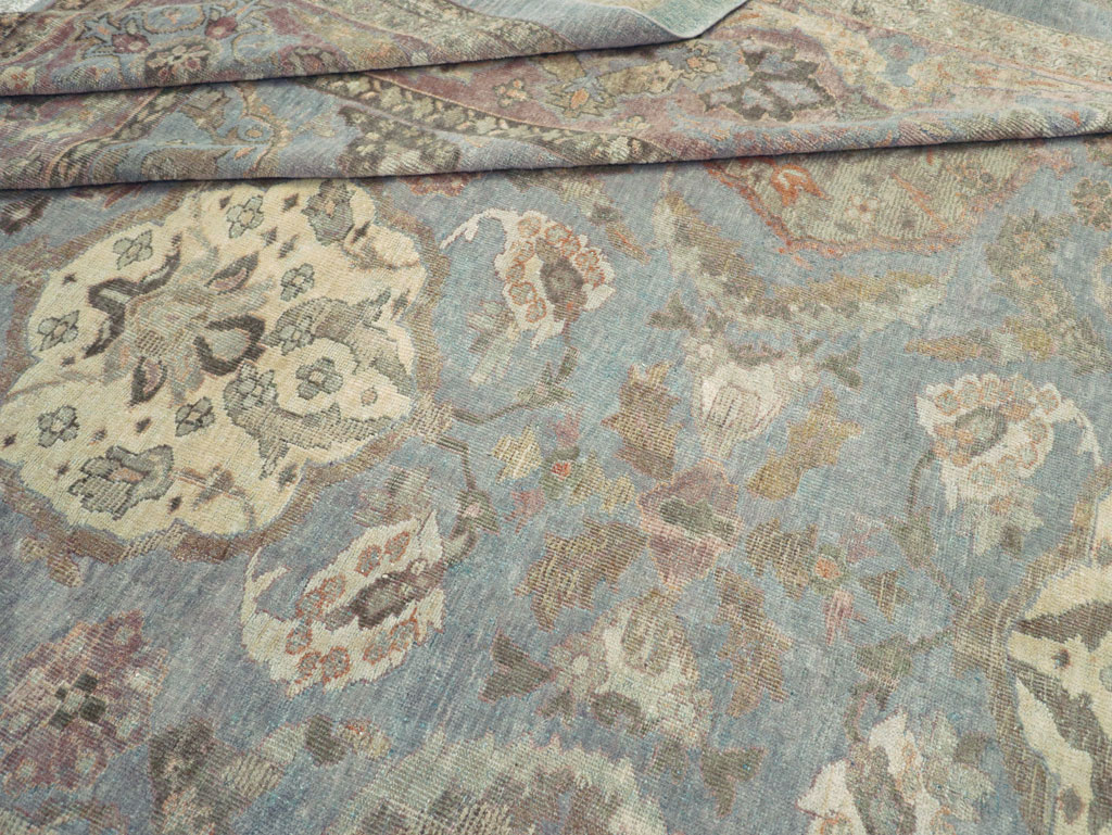 Antique Persian Sultanabad Square Room Size Carpet, No.11018 - Staging