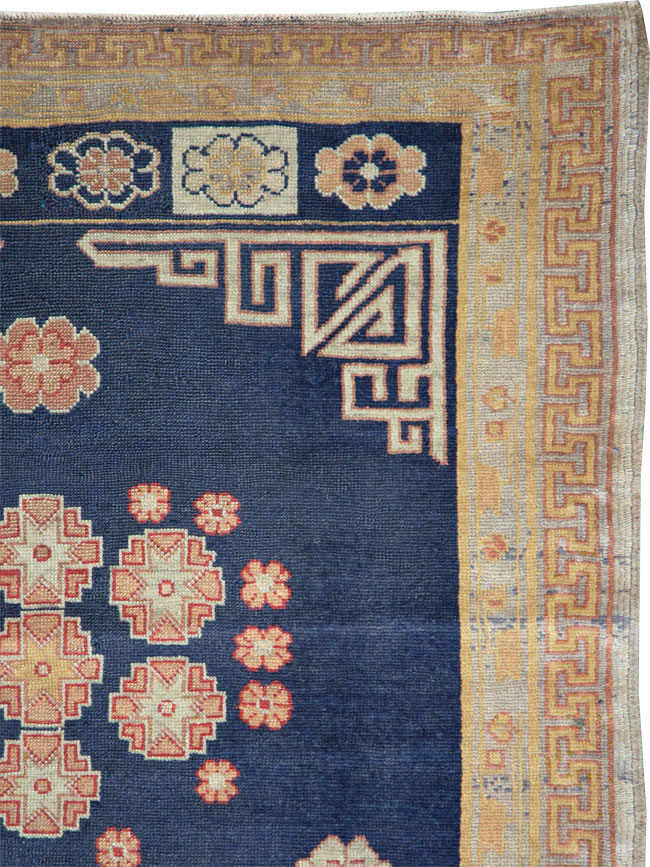 Antique East Turkestan Khotan Rug, No.11019 - Staging