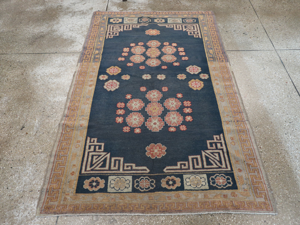 Antique East Turkestan Khotan Rug, No.11019 - Staging